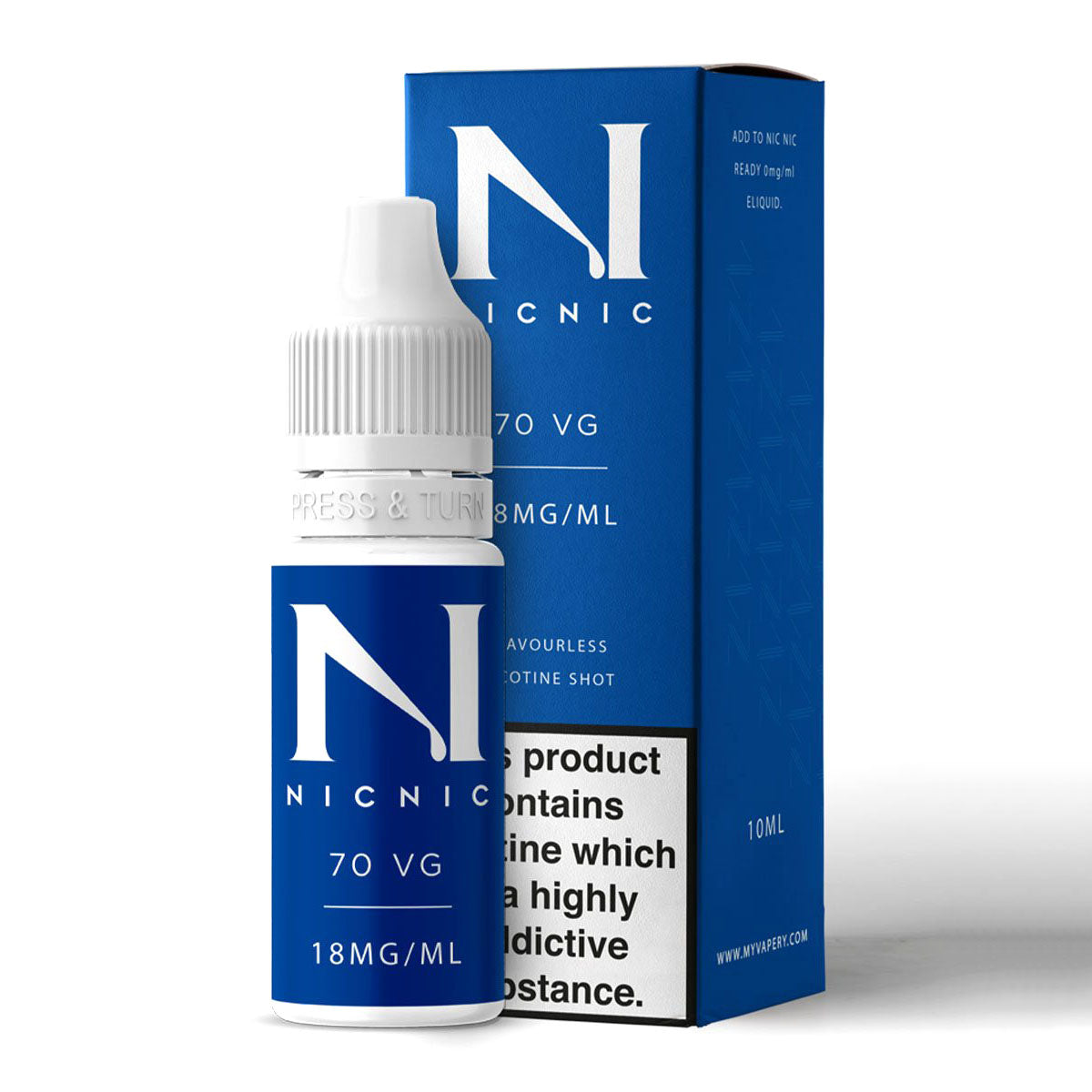 70% VG 18mg Nicotine Shot 10ml by Nic Nic