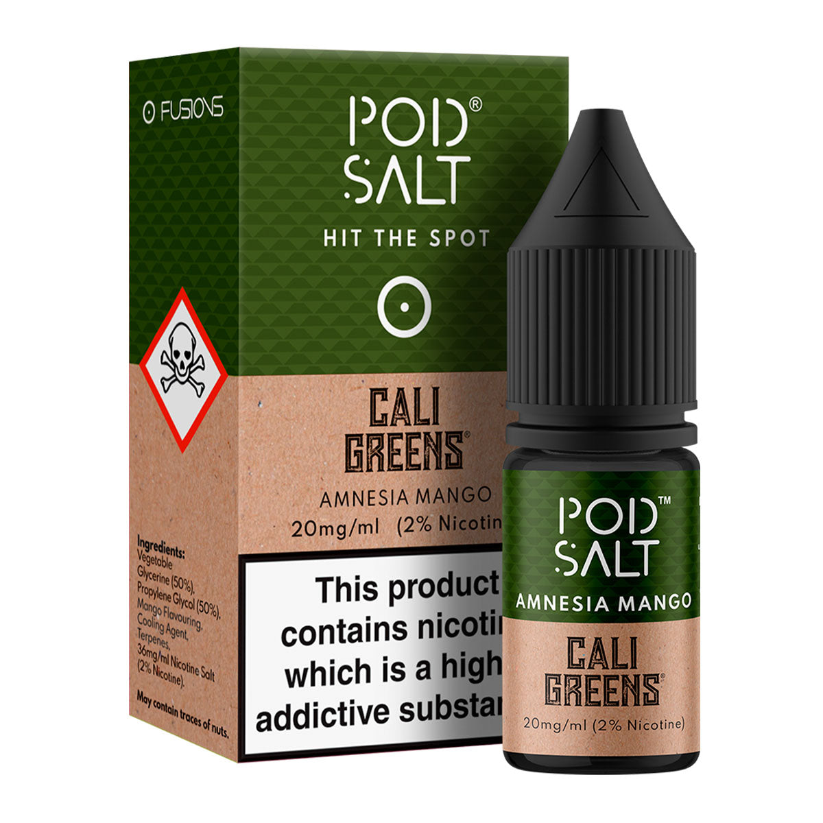 Amnesia Mango - Cali Greens 10ml Nicotine Salt by Pod Salt Fusions