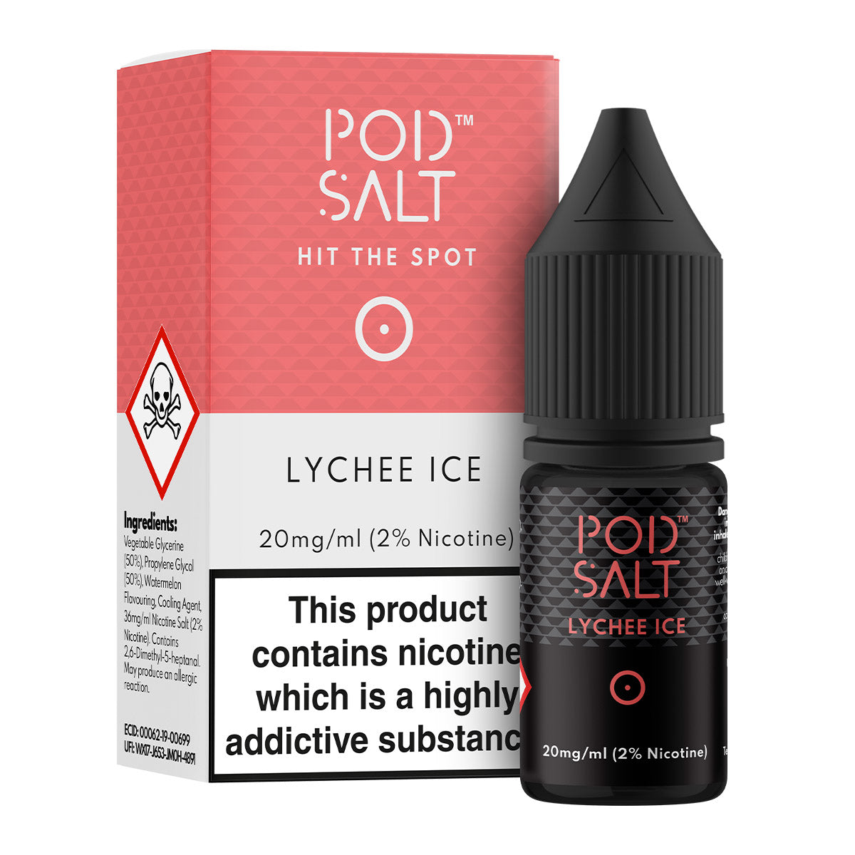Lychee Ice 10ml Nicotine Salt by Pod Salt Core