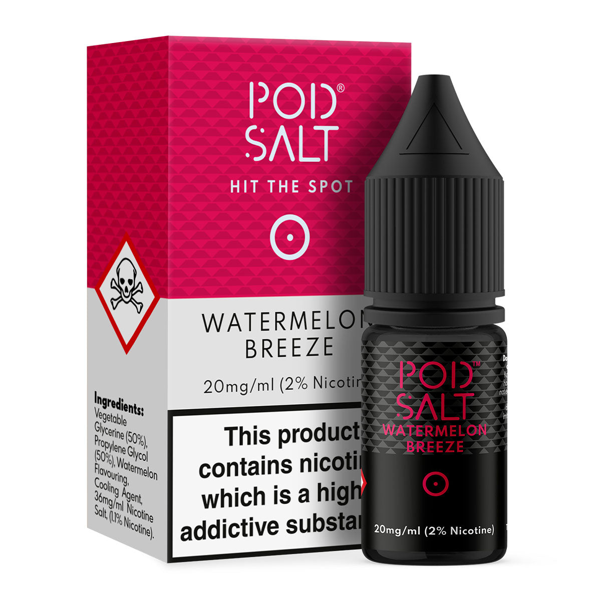 Watermelon Breeze 10ml Nicotine Salt by Pod Salt Core