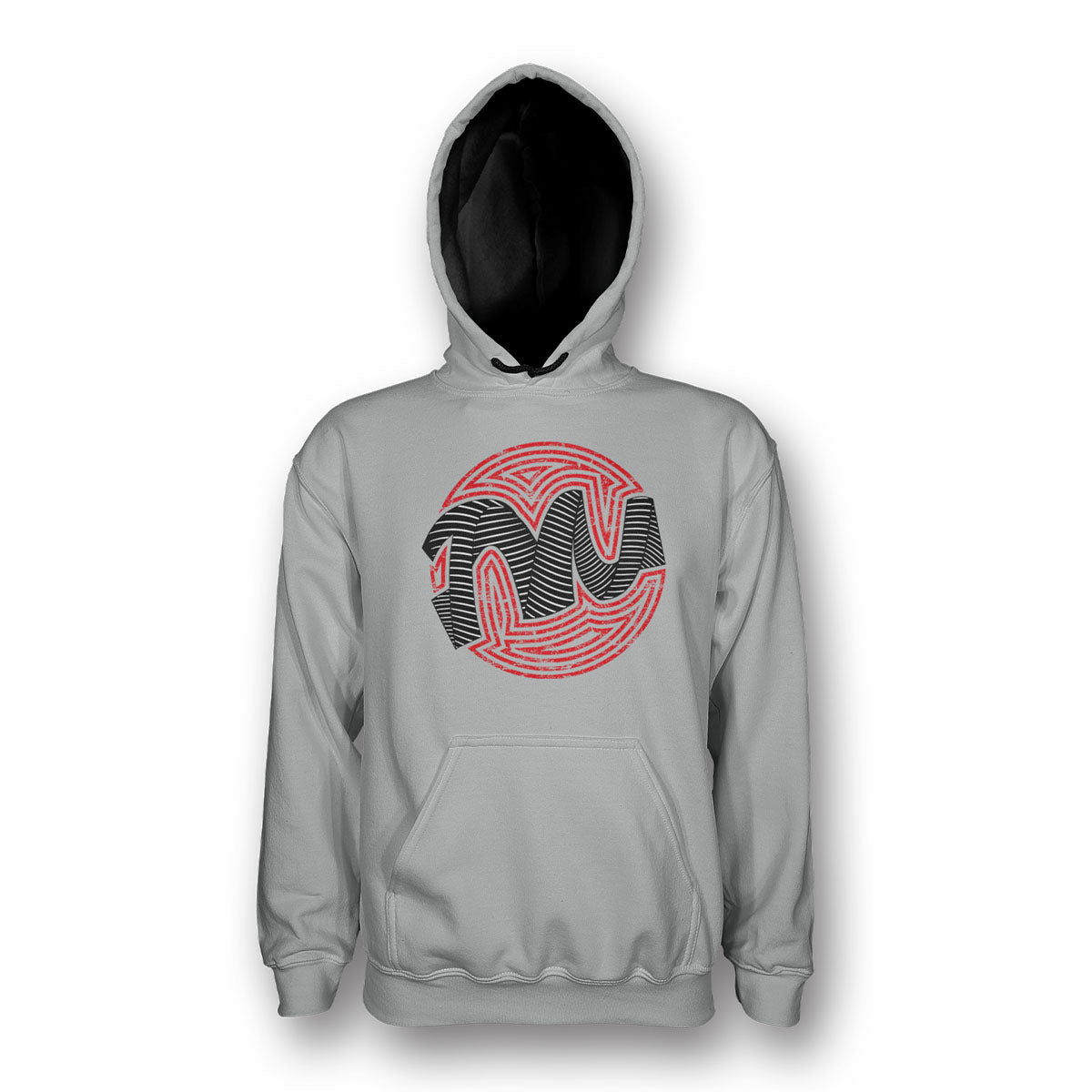 Hoodie Grey/Red by Twisted Messes