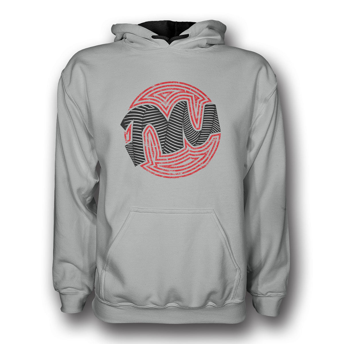 Hoodie Grey/Red by Twisted Messes